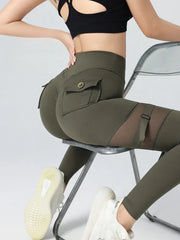 Butt Lift Mesh Pocket Cargo Running Leggings