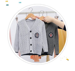 Toddler Boys Knitwear Long-Sleeve Cotton Cardigans