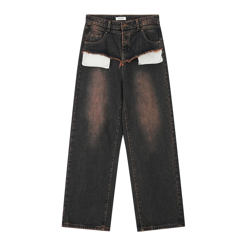 Baggy Pants Mens Y2k Jeans Cotton Casual Denim Trousers