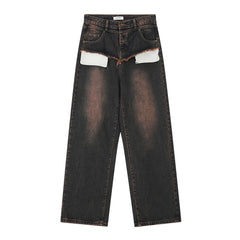 Baggy Pants Mens Y2k Jeans Cotton Casual Denim Trousers