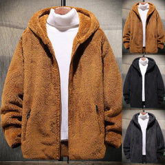 Hooded Solid Soft Cold-proof Thermal Warm Bomber Jackets