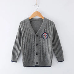 Toddler Boys Knitwear Long-Sleeve Cotton Cardigans