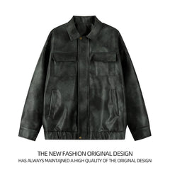 American Dyed PU Leather Jacket