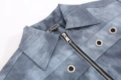 Vintage Pu Leather Jackets Cotton Lined Thermal