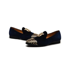 Spike Loafers Flat Footwear Studded Leather Shoes