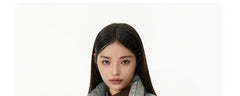 Retro American Neutral Denim Blue down Cotton Jacket
