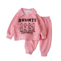 Polo Sweatshirt+Pants Sport Suits for Kids Boys Girls