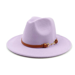Vegan felt fedora hat wide brim hat