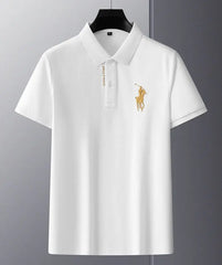 Embroidered Pure Popsicle Cotton Short Sleeved Polo Shirt
