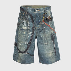 Distressed Vintage Pants Denim Shorts