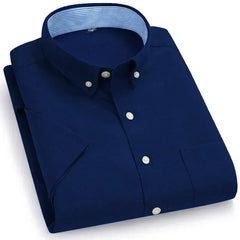 Oxford textile long sleeve slim fit shirt