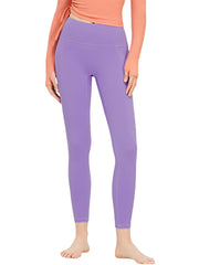 Yoga Leggings Solid Color High Waisted Skinny Joggers Tummy Control Workout