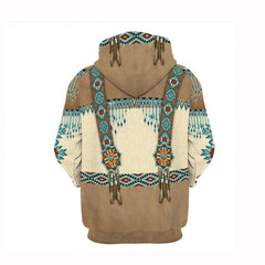 Bohemian  hooded coat Ethnic Style 3D Print
