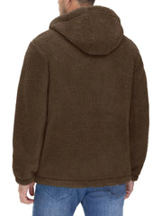 Hooded Fleece Jackets Thermal Warm Soft Fluffy Full Zip