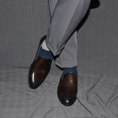 Italian Red Lining Loafers Genuine Leather Slip-on Shoes
