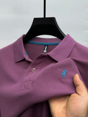 Embroidered Men's Pure Cotton Hot Polo Shirt