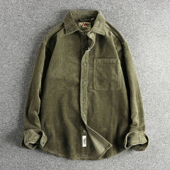 American Khaki Washed Long Sleeve Cotton Shirt