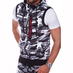 No Sleeve Retro Casual Knitted Pullover Men Wild Slim Knitting Sweaters