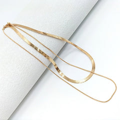 Double Layer Snake Chain Necklaces