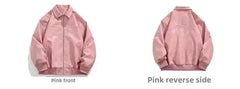 PU Leather Lapel Jacket American Style