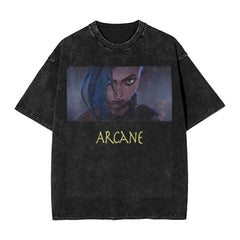 Arcane Jinx  Shirt Printed Washed Vintage  Novelty T-Shirts