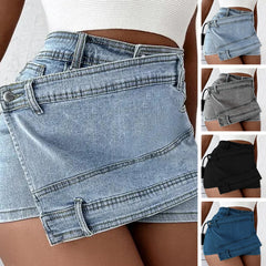 Stretch Skinny Ripped Hole Washed Denim Pants