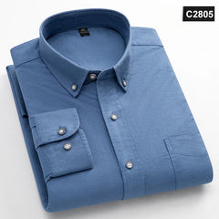 Classic fit fashion 100%Cotton long-sleeve shirt pocket slim fit