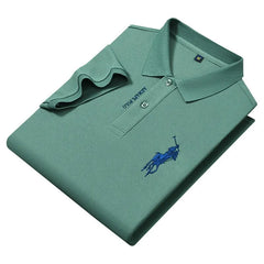 Embroidered Pure Popsicle Cotton Short Sleeved Polo Shirt