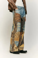 Design High-End Jeans for Men and Women Loose Cool Straight Wide Leg Casual Trousers