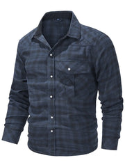 Retro Western Flannel checkered striped button up shirt