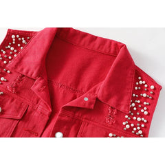 Colorful Denim Vest Women Jeans