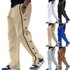 Coss-border leisure sports breasted loose straight drum draw rope large pant
