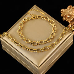 Waterproof Stainless Steel Metal Chain Necklace Bracelet