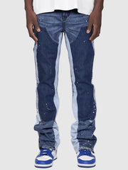Washed Jeans Men Vintage Ankle Length Trousers Denims