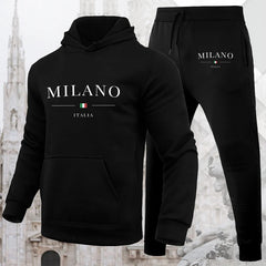 Luxury Hoodie Set Milano Print Sweatshirt Sweatpant