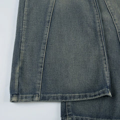 Vintage Washed Loose Fit Jeans Casual Denim Pants