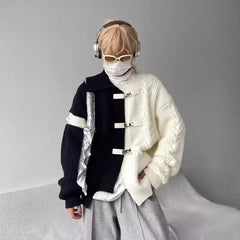 Sweater Men's Autumn Winter New Loose-Fit Warm Knitted Cardigan Jacket
