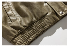 American Retro PU Leather Jacket