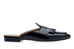 Genuine Leather Half Shoes Round Toe Mules Fashion Comfort Flat  Slippers
