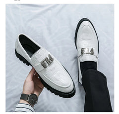 British Street Style Leather Loafers
