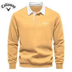 Embroidered Pure Cotton Long Sleeved Polo Shirt f