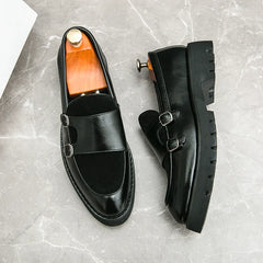 Leather Loafers Low Cut Daily Men's Driving Shoes Non Slip