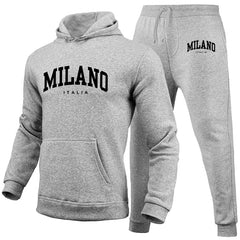 Luxury Hoodie Set Milano Print Sweatshirt Sweatpant