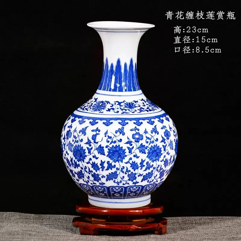 VASE BLEU DECORATIF
