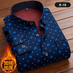 Fleece Shirt Long Sleeve Plaid Shirt