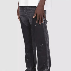 Washed Jeans Men Vintage Ankle Length Trousers Denims