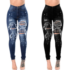 Stretch Skinny Denim Pencil Pants Casual Slim Trousers