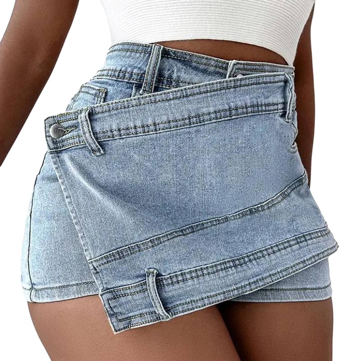 Stretch Skinny Ripped Hole Washed Denim Pants