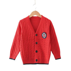Toddler Boys Knitwear Long-Sleeve Cotton Cardigans