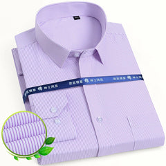 Classic Long Sleeve Solid/striped Shirts Shirt